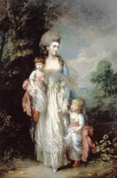 Mme Elizabeth Moody avec ses fils Samuel et Thomas